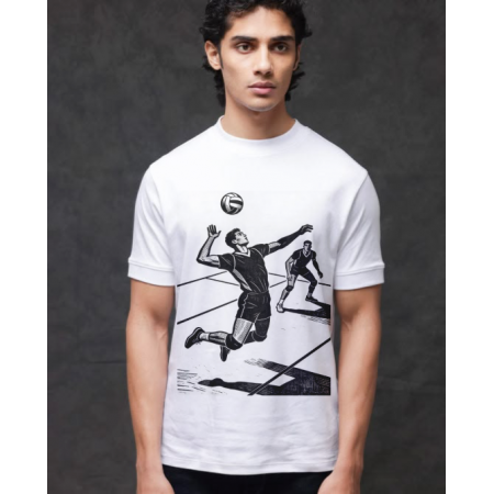 T-krekls ar volejbolu