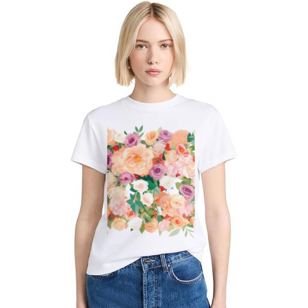 T-krekls ar puķēm