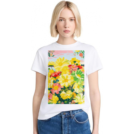 T-krekls ar puķēm