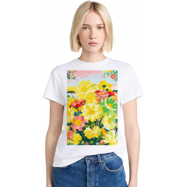 T-krekls ar puķēm