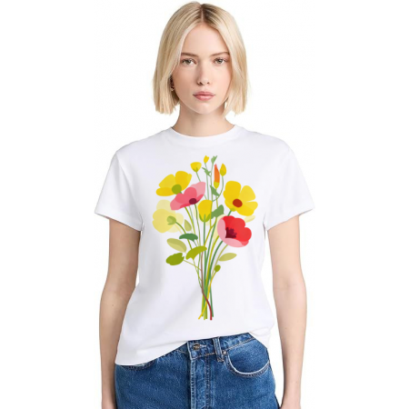 T-krekls ar puķēm