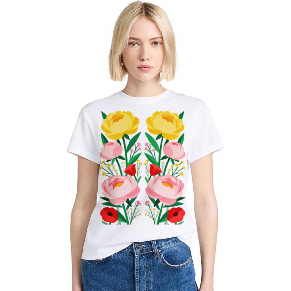 T-krekls ar puķēm