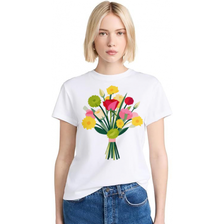 T-krekls ar puķēm