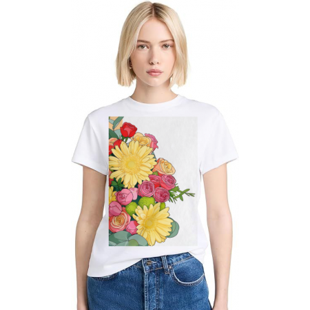T-krekls ar puķēm
