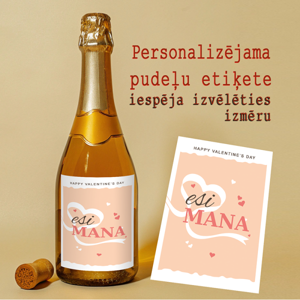 Pesonalizējama pudeļu uzlīme Esi Mana V03