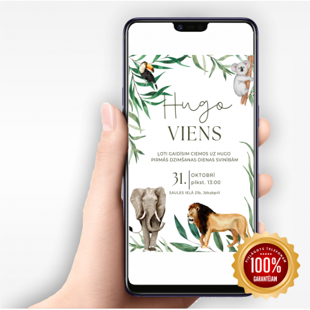 Digitālais ielūgums "Safari"
