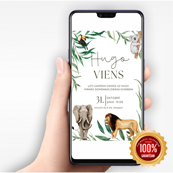 Digitālais ielūgums "Safari"