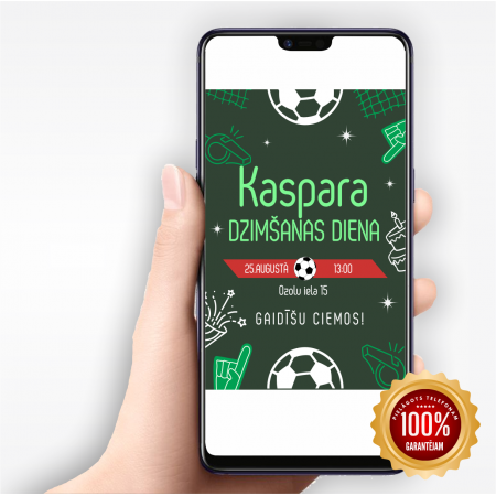 Digitālais ielūgums "Futbols"