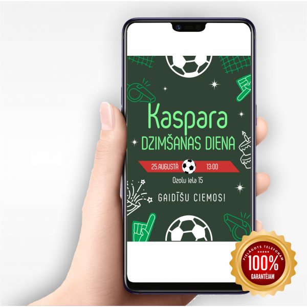 Digitālais ielūgums "Futbols"
