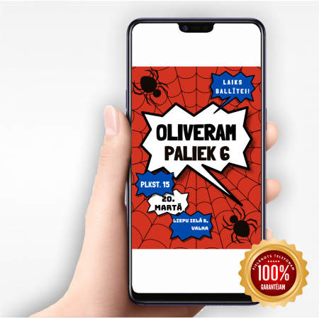Digitālais ielūgums "Zirnekļi"