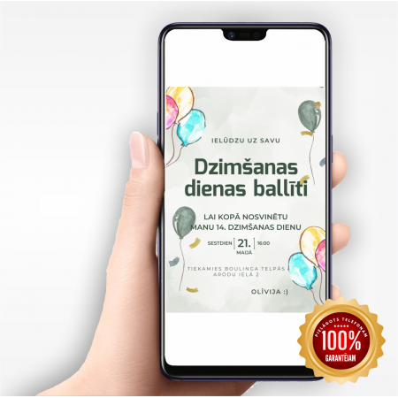 Digitālais ielūgums "Ballīte"