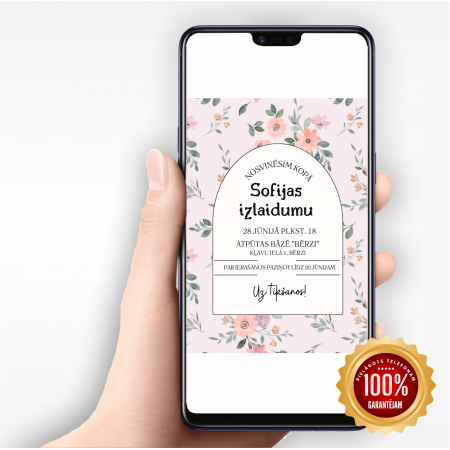 Digitālais ielūgums "Ziedu...
