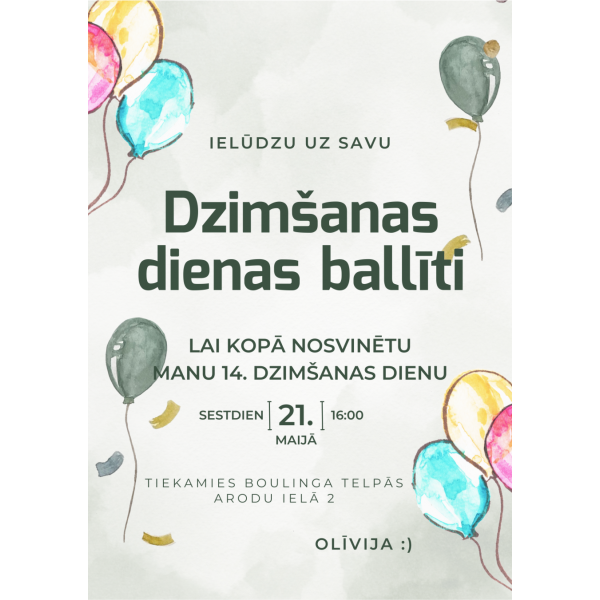 Ielūgums "Ballīte"