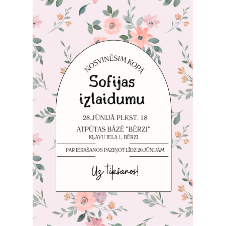 Ielūgums "Ziedu arka"