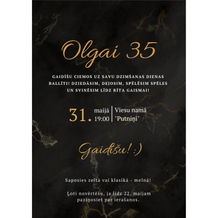 Ielūgums "Zelta dūmaka"