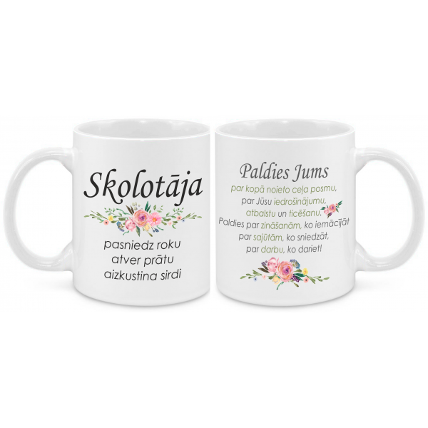 Skolotāja pasniedz roku