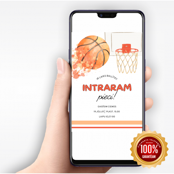 Digitālais ielūgums "Basketbols"