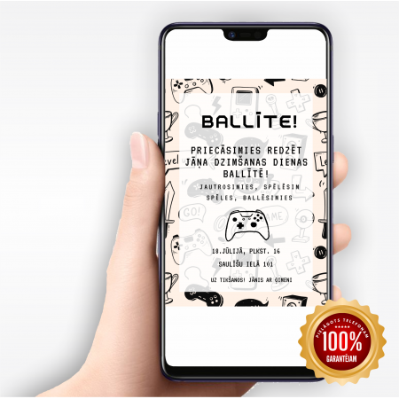 Digitālais ielūgums "GAME"